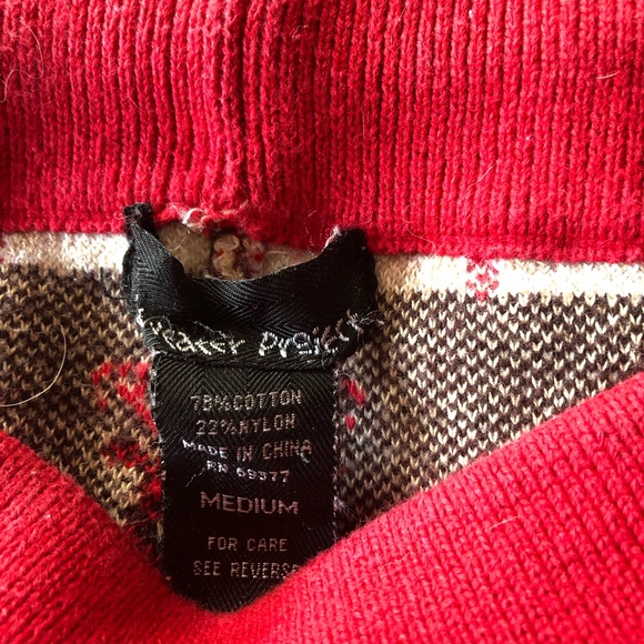 Women’s Sweater Project Reindeer Warm Winter Leggings - Picture 3 of 3